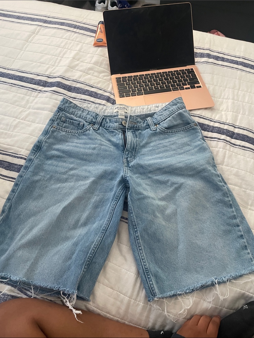 Arizona Jean Company Light Blue Denim Cutoff Bermuda Shorts